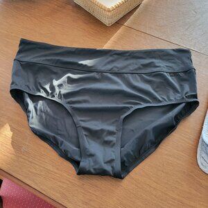 Denim & Co Black Swim Briefs, size 20W
